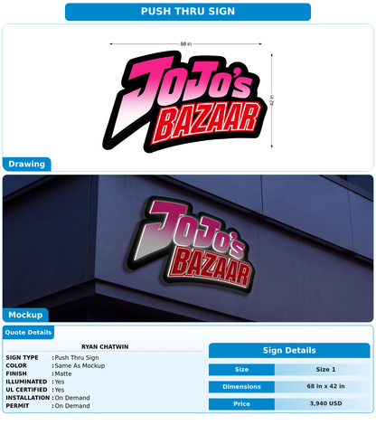 CUSTOM MOCKUP SIGN FOR Ryan Chatwin