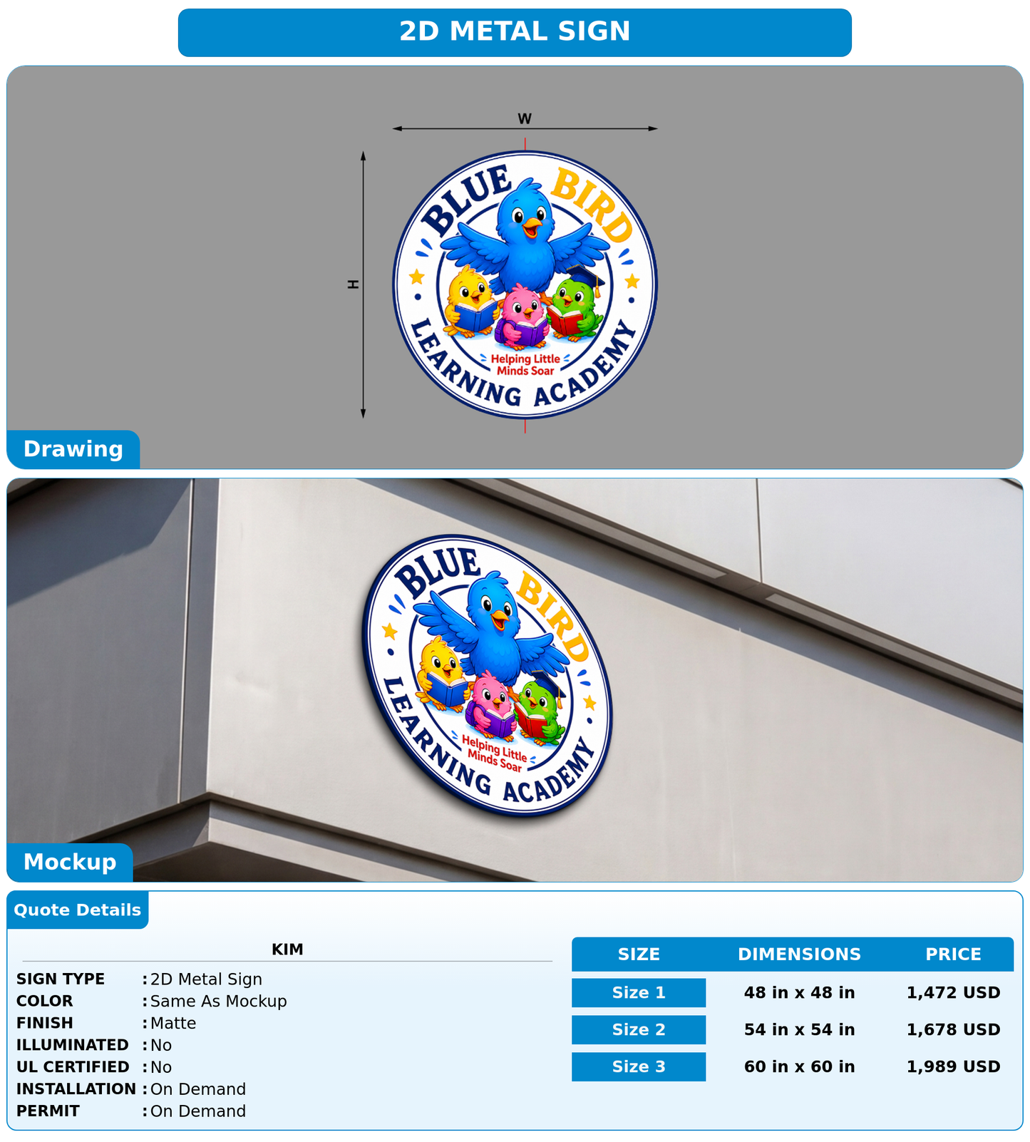 CUSTOM MOCKUP SIGN FOR Kim