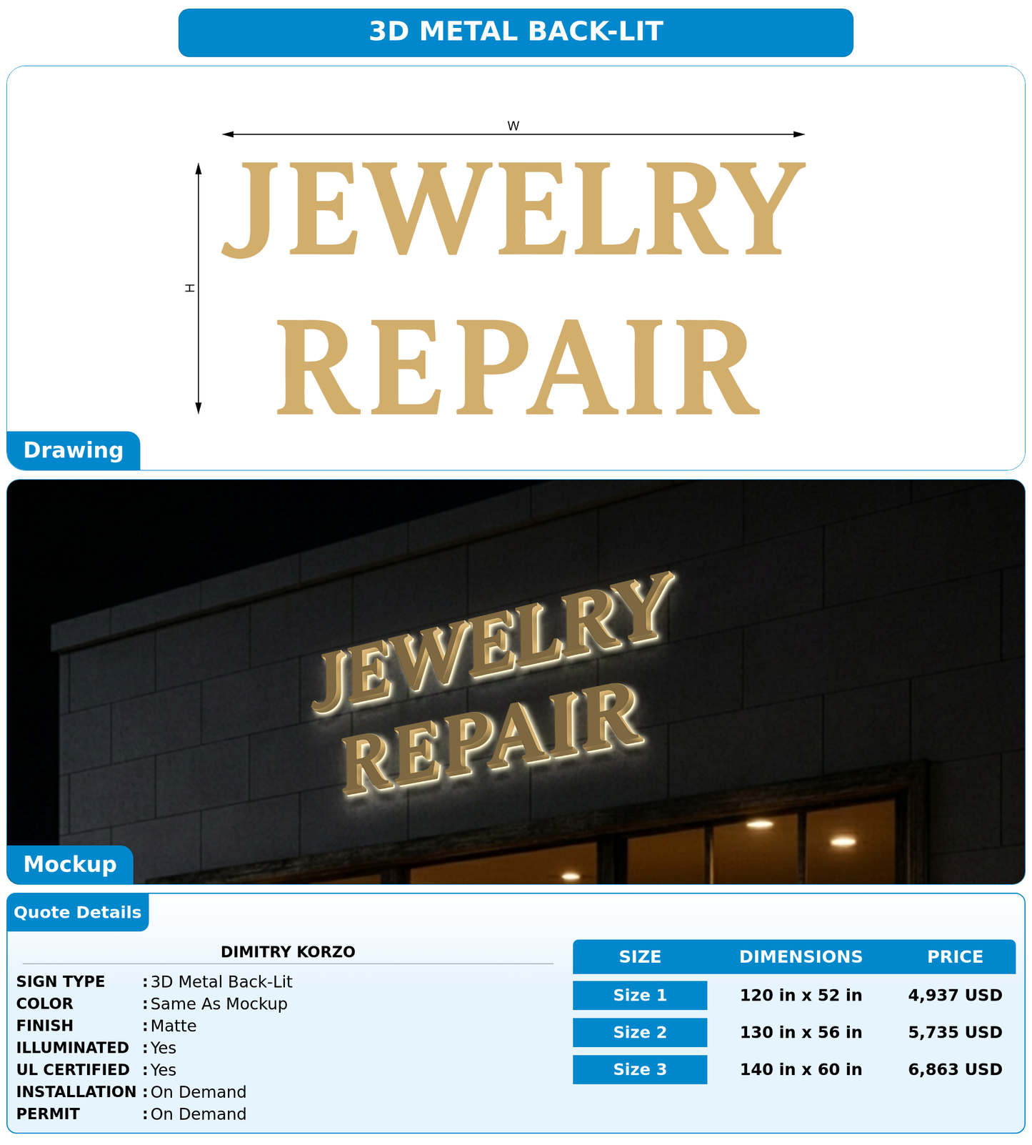 CUSTOM MOCKUP SIGN FOR Dimitry Korzo