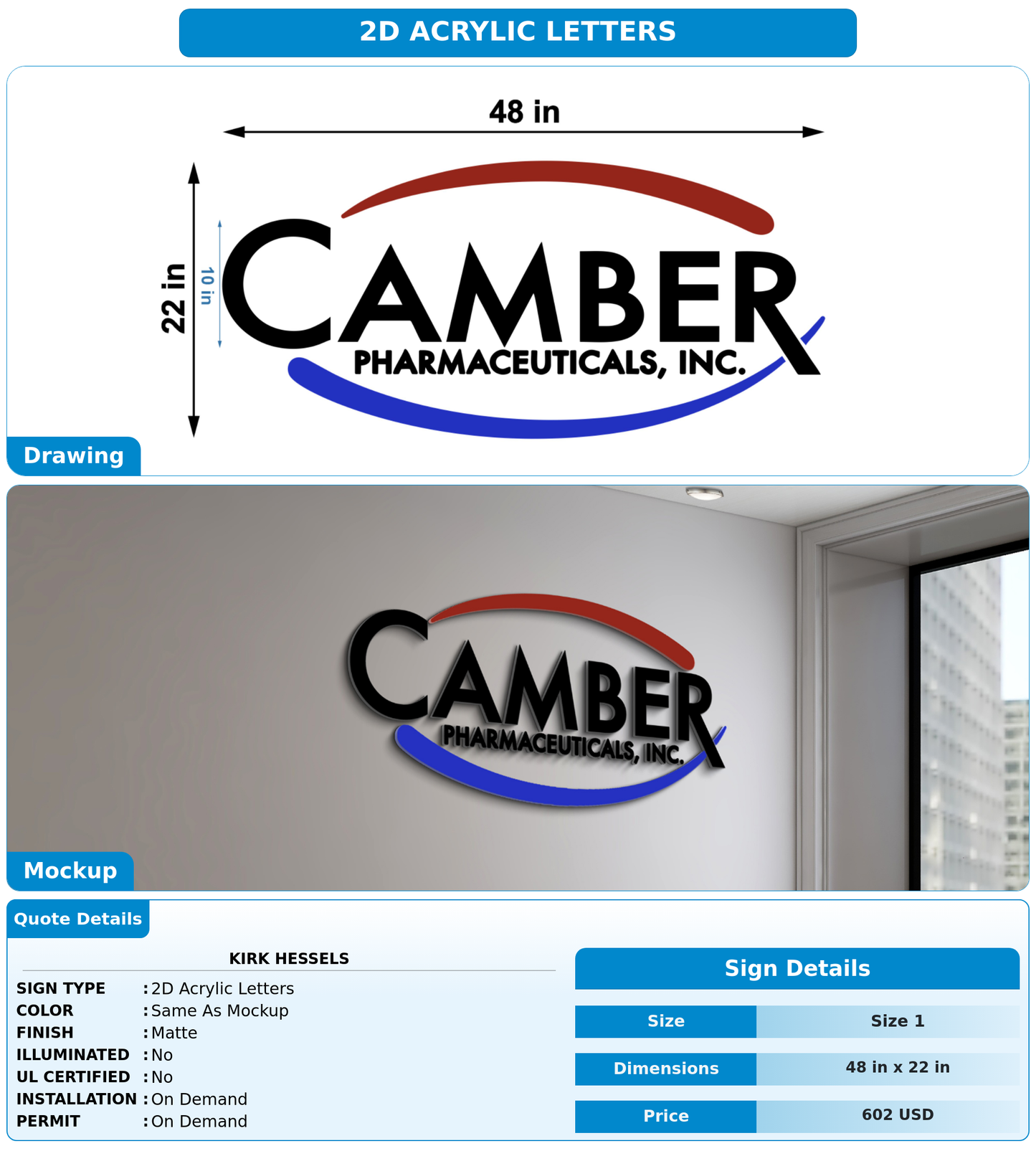 CUSTOM MOCKUP SIGN FOR kirk Hessels