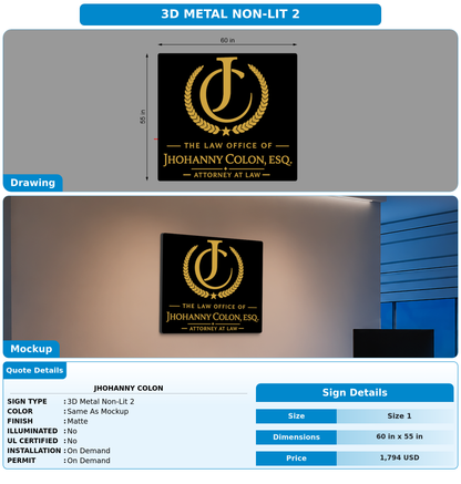 CUSTOM MOCKUP SIGN FOR Jhohanny Colon