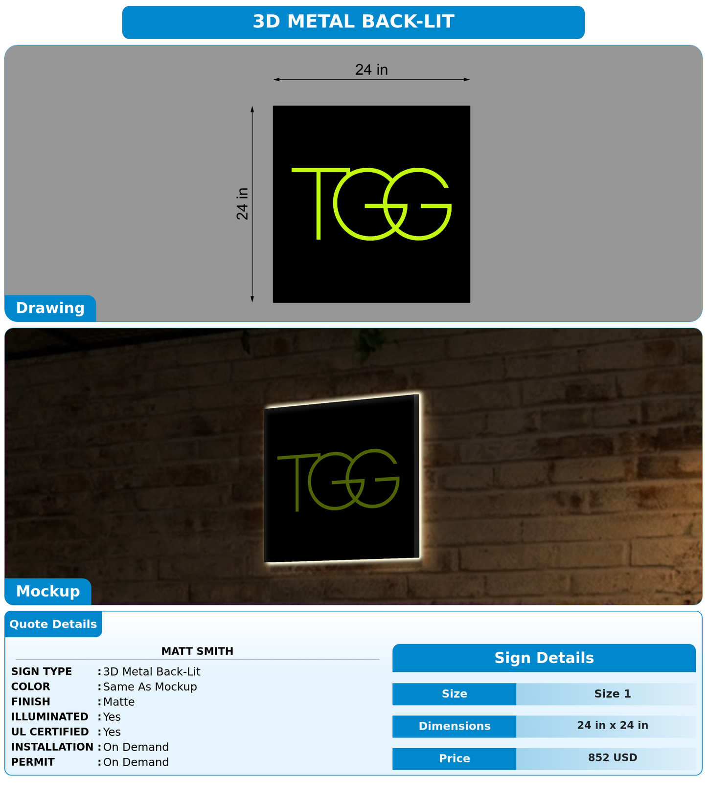 CUSTOM MOCKUP SIGN FOR Matt Smith