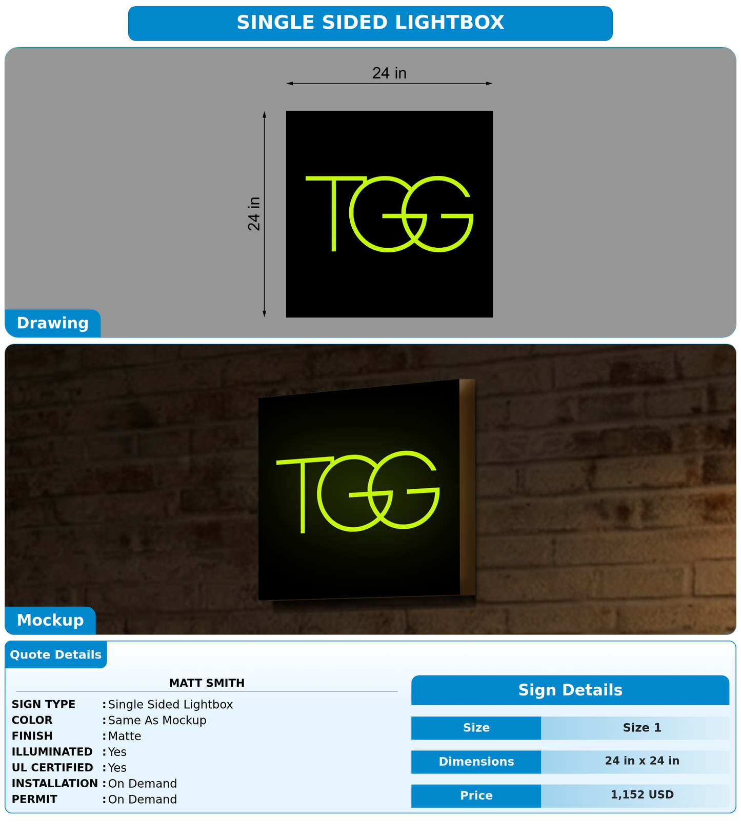 CUSTOM MOCKUP SIGN FOR Matt Smith