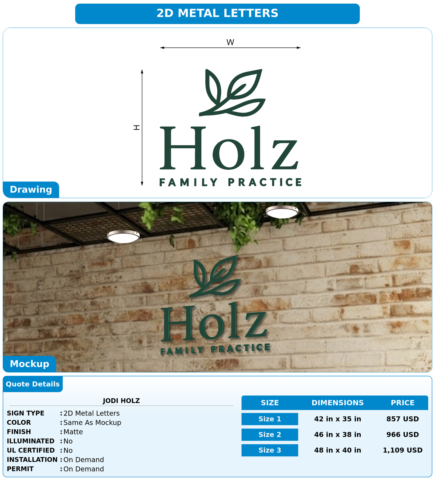 CUSTOM MOCKUP SIGN FOR jodi holz