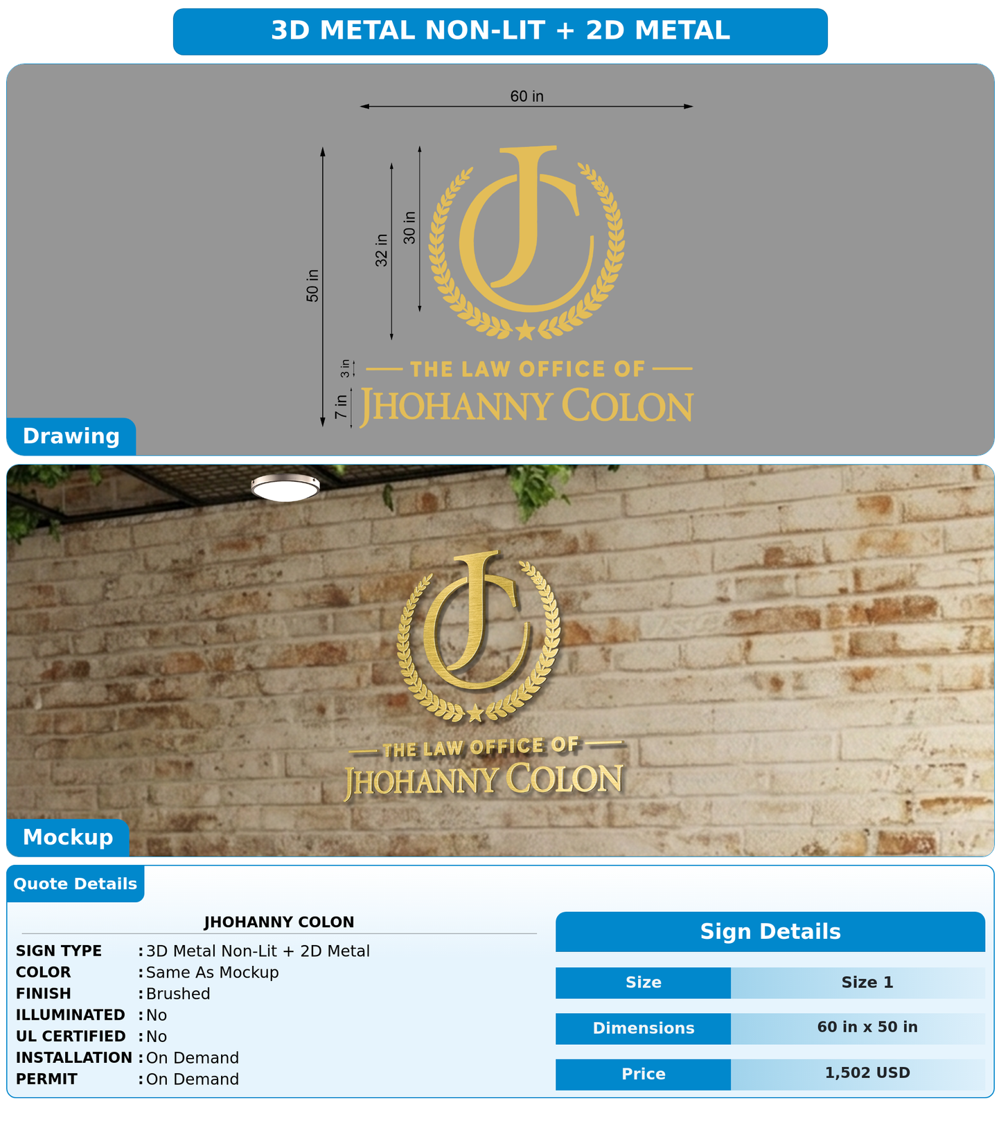 CUSTOM MOCKUP SIGN FOR Jhohanny Colon
