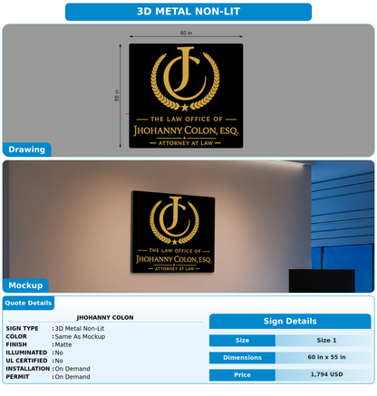 CUSTOM MOCKUP SIGN FOR Jhohanny Colon