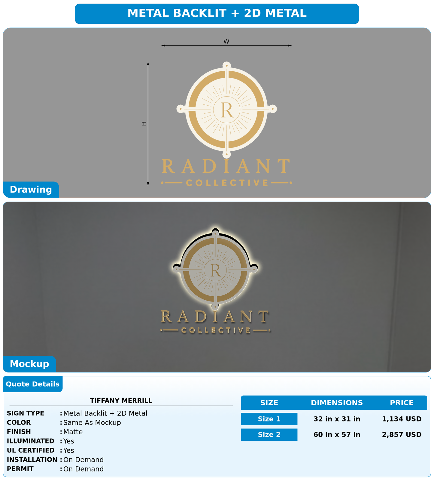 CUSTOM MOCKUP SIGN FOR Tiffany Merrill