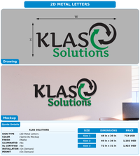 CUSTOM MOCKUP SIGN FOR KLAS Solutions