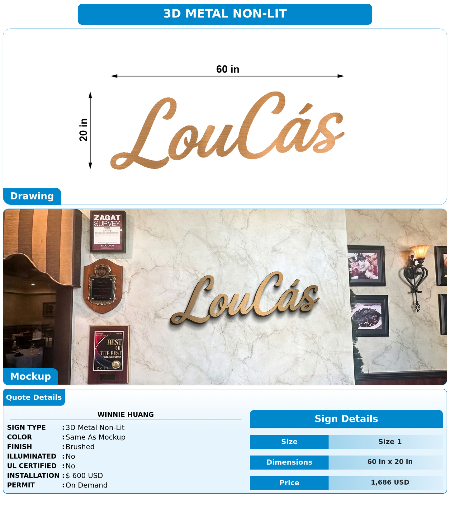 CUSTOM MOCKUP SIGN FOR Winnie Huang