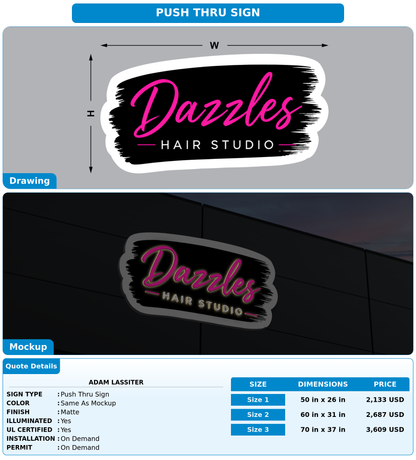 CUSTOM MOCKUP SIGN FOR Adam Lassiter
