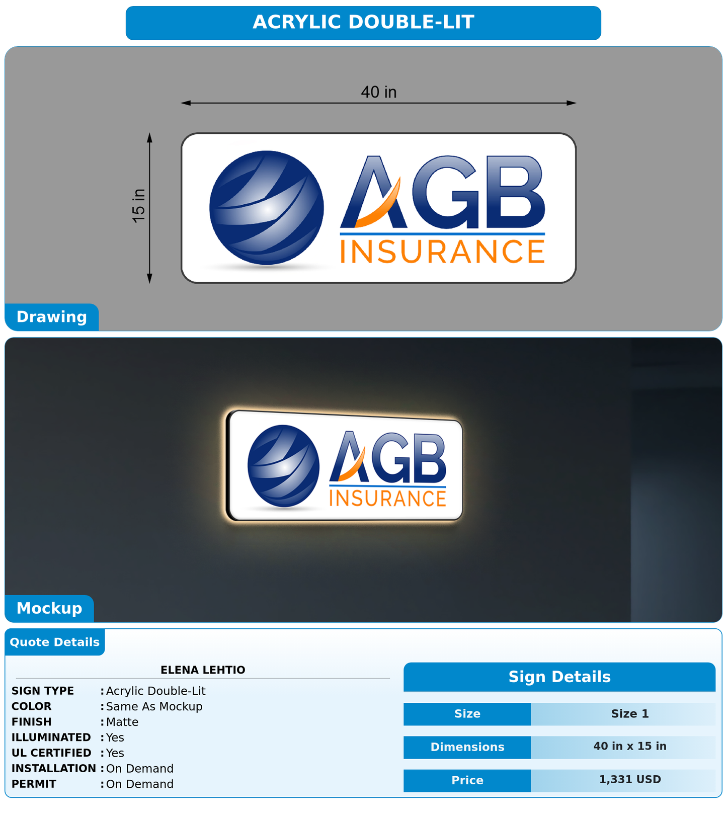 CUSTOM MOCKUP SIGN FOR Elena Lehtio