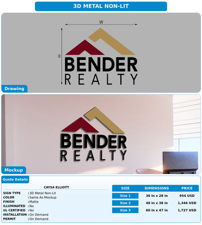 CUSTOM MOCKUP SIGN FOR Caysa Elliott