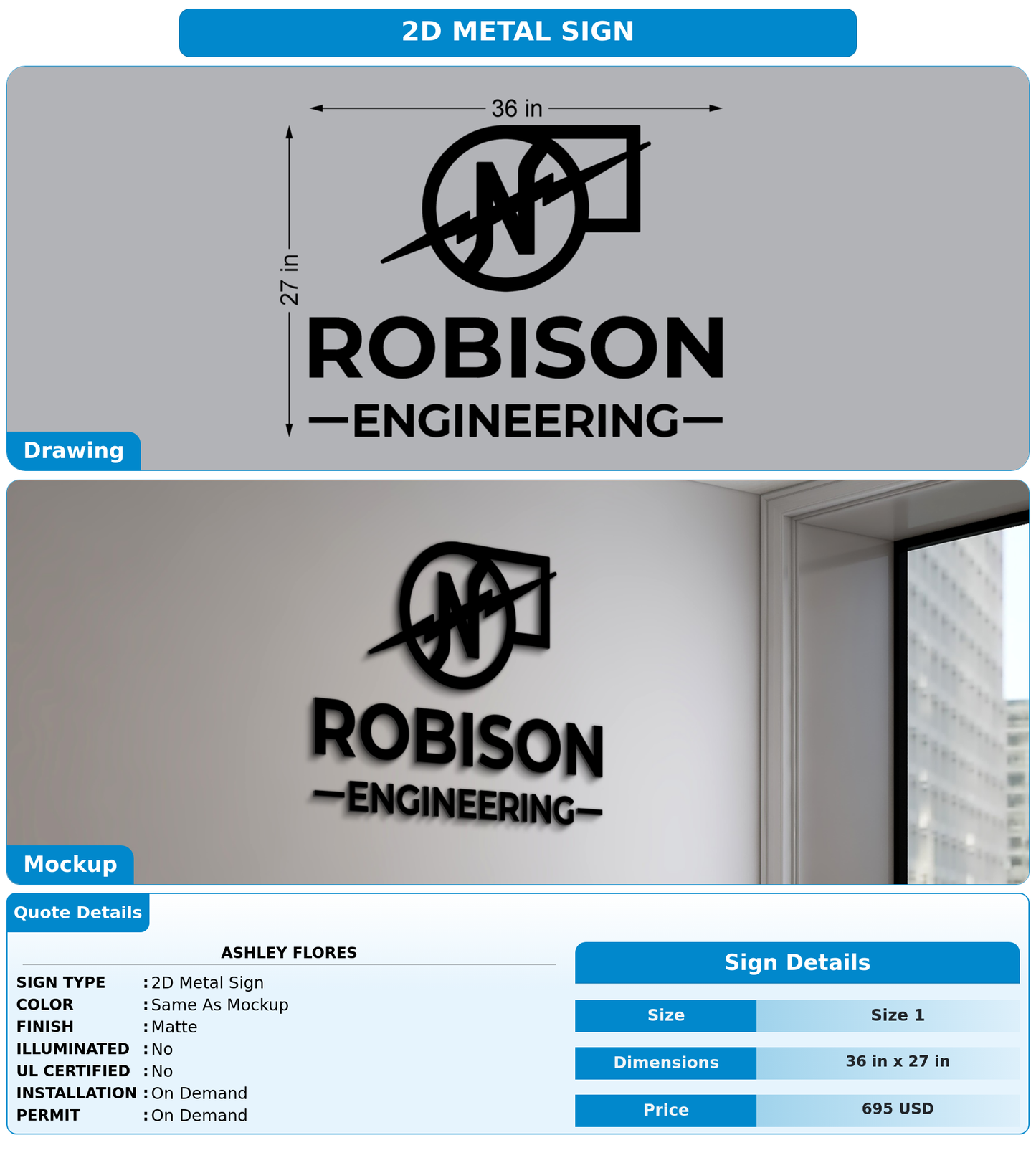 CUSTOM MOCKUP SIGN FOR Ashley Flores