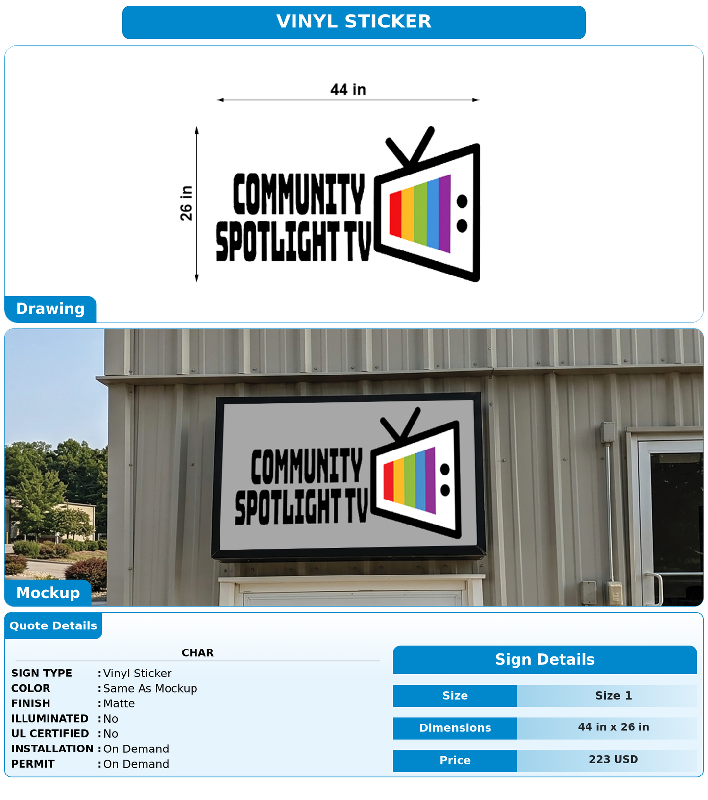 CUSTOM MOCKUP SIGN FOR Char