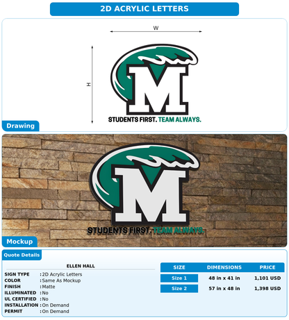 CUSTOM MOCKUP SIGN FOR Ellen Hall