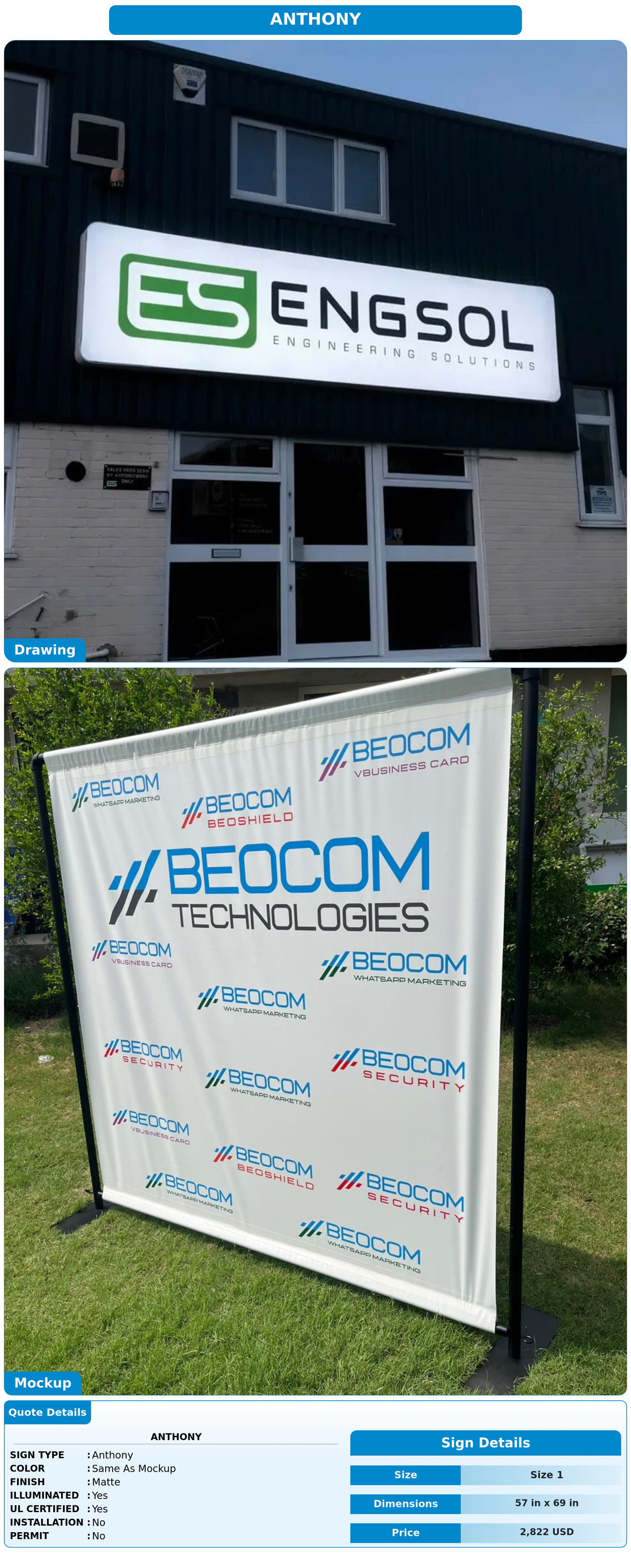 CUSTOM MOCKUP SIGN FOR anthony