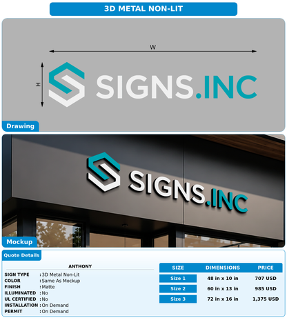 CUSTOM MOCKUP SIGN FOR anthony