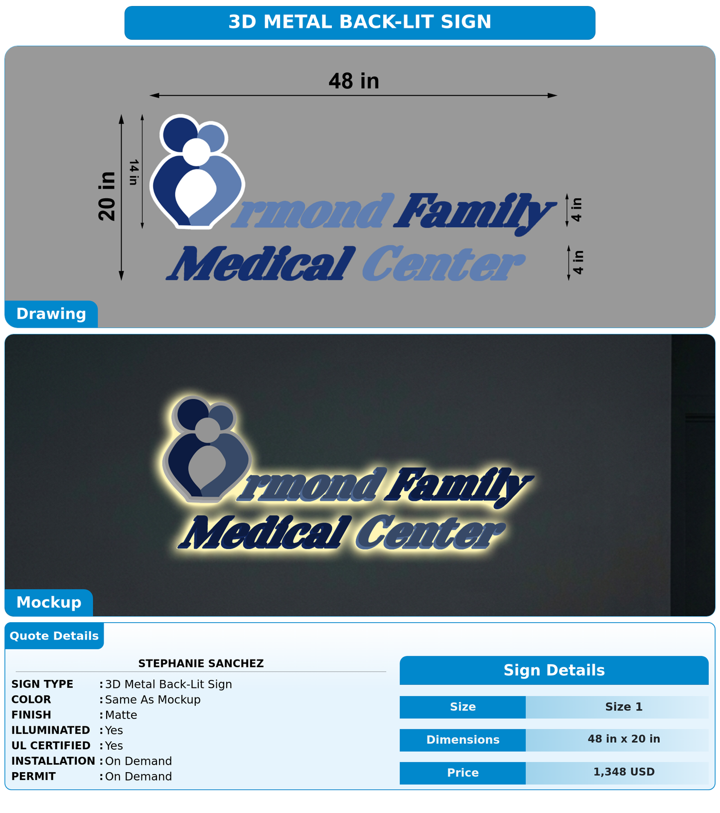 CUSTOM MOCKUP SIGN FOR Stephanie Sanchez