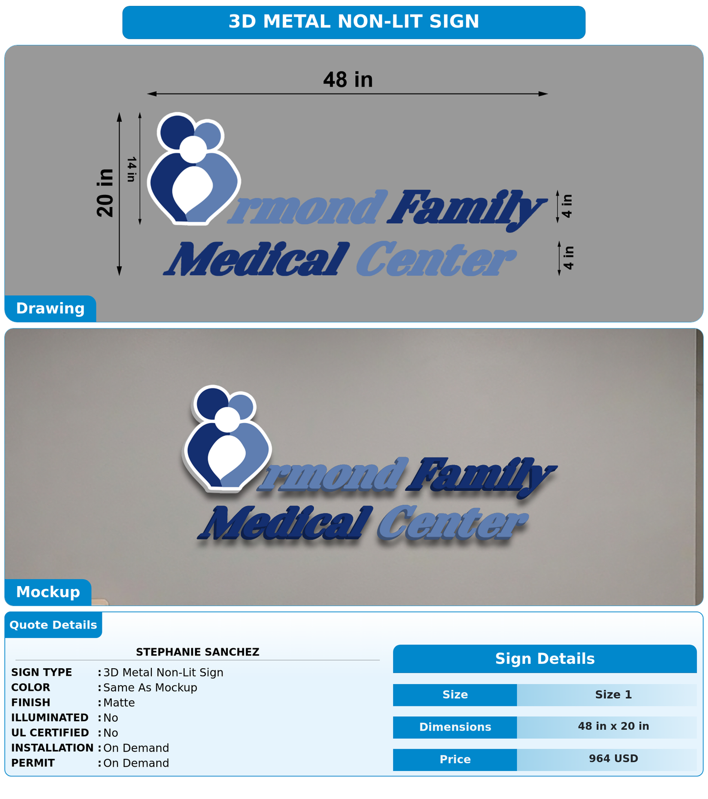 CUSTOM MOCKUP SIGN FOR Stephanie Sanchez
