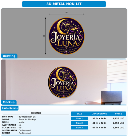 CUSTOM MOCKUP SIGN FOR Gonzalo