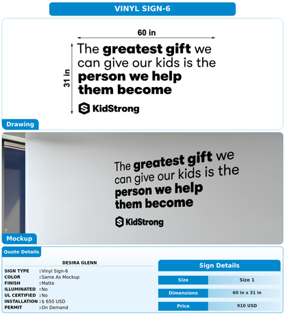 CUSTOM MOCKUP SIGN FOR Desira Glenn