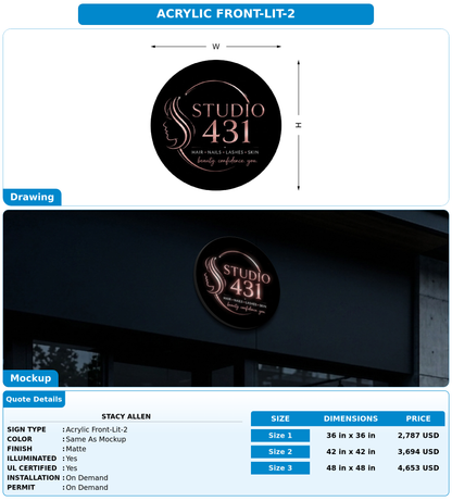 CUSTOM MOCKUP SIGN FOR Stacy Allen