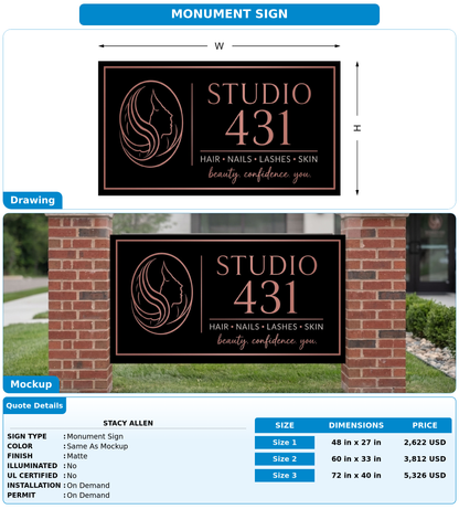 CUSTOM MOCKUP SIGN FOR Stacy Allen