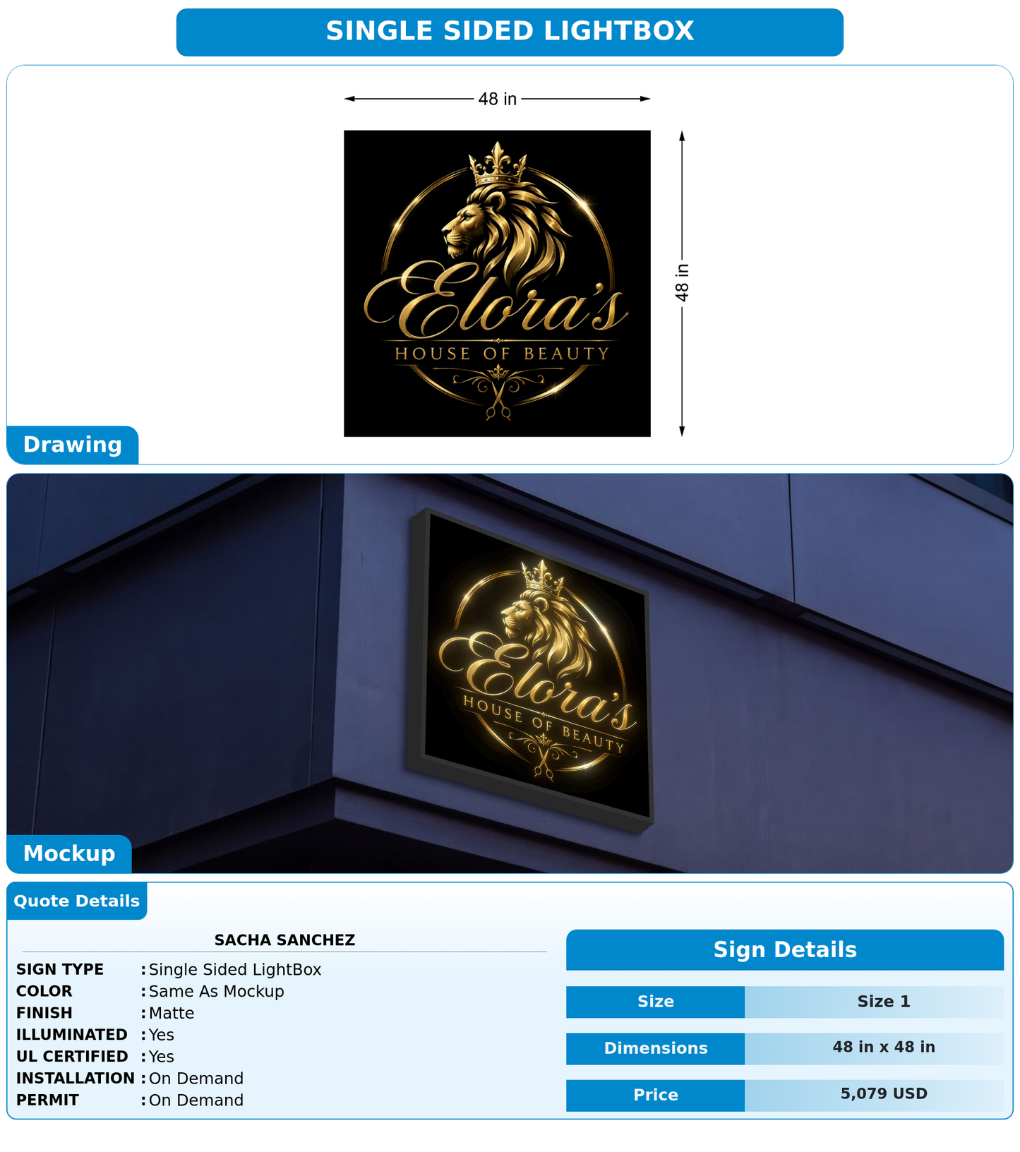 CUSTOM MOCKUP SIGN FOR Sacha Sanchez