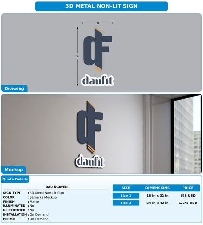 CUSTOM MOCKUP SIGN FOR Dau Nguyen
