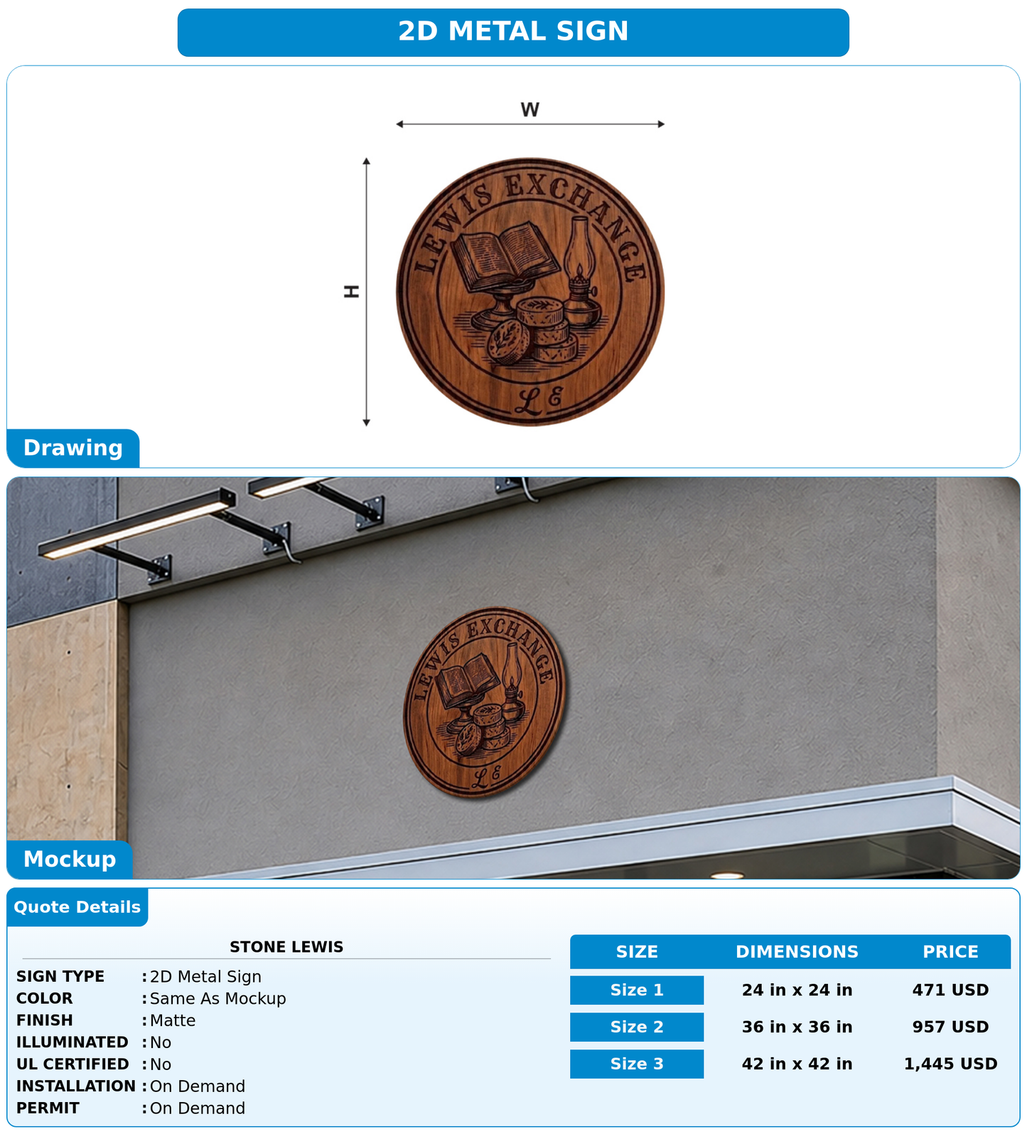 CUSTOM MOCKUP SIGN FOR Stone Lewis