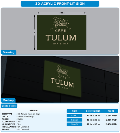 CUSTOM MOCKUP SIGN FOR Ari Rua