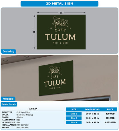 CUSTOM MOCKUP SIGN FOR Ari Rua