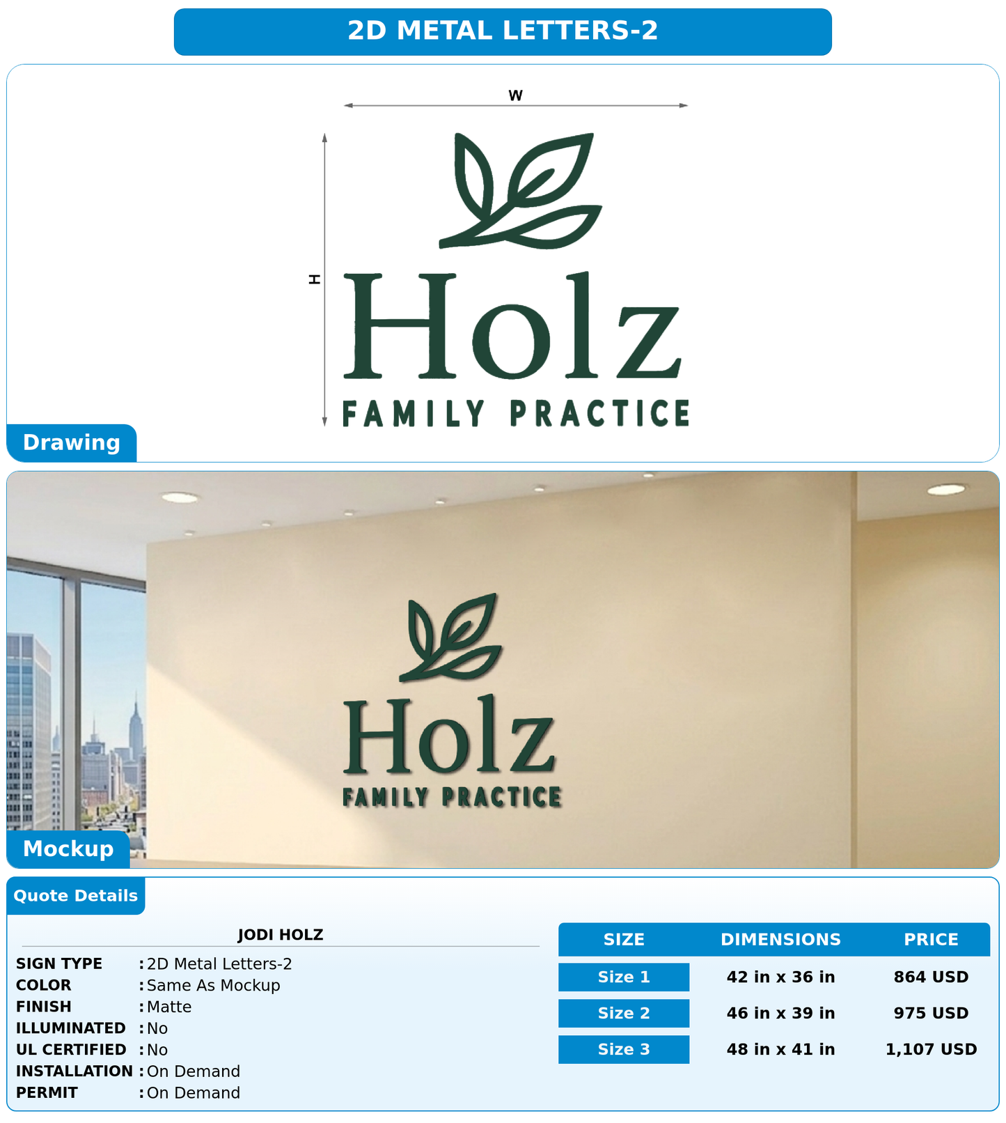 CUSTOM MOCKUP SIGN FOR jodi holz