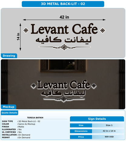 CUSTOM MOCKUP SIGN FOR Teresa Batikh