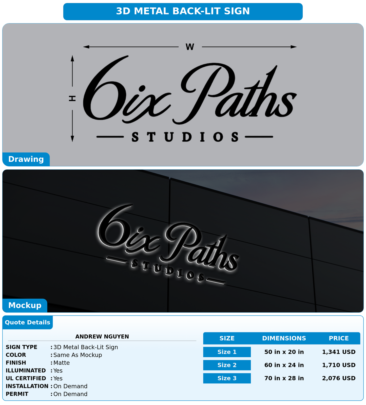 CUSTOM MOCKUP SIGN FOR Andrew Nguyen
