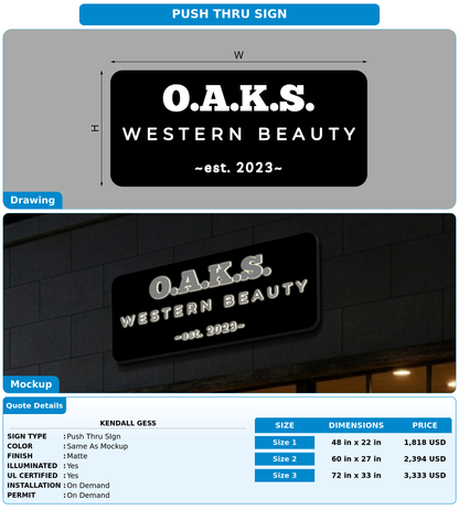 CUSTOM MOCKUP SIGN FOR Kendall Gess