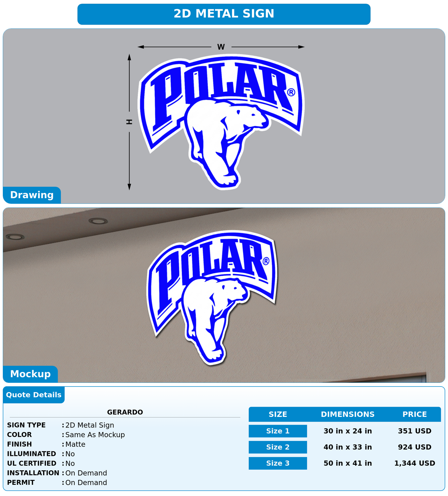 CUSTOM MOCKUP SIGN FOR Gerardo