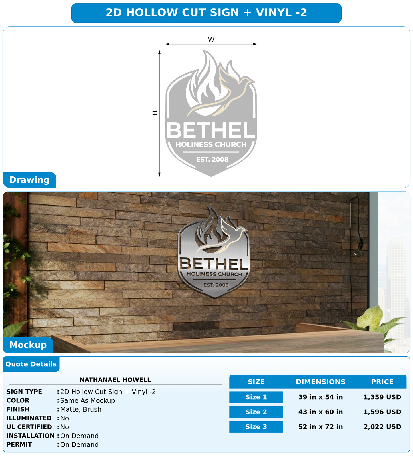 CUSTOM MOCKUP SIGN FOR Nathanael Howell