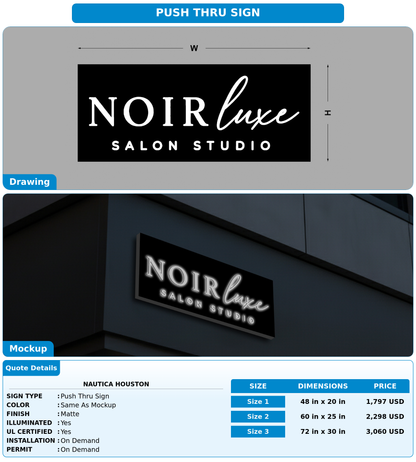CUSTOM MOCKUP SIGN FOR Nautica Houston