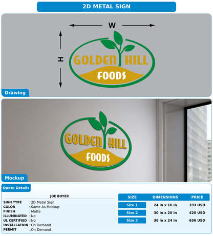 CUSTOM MOCKUP SIGN FOR Joe Boyer