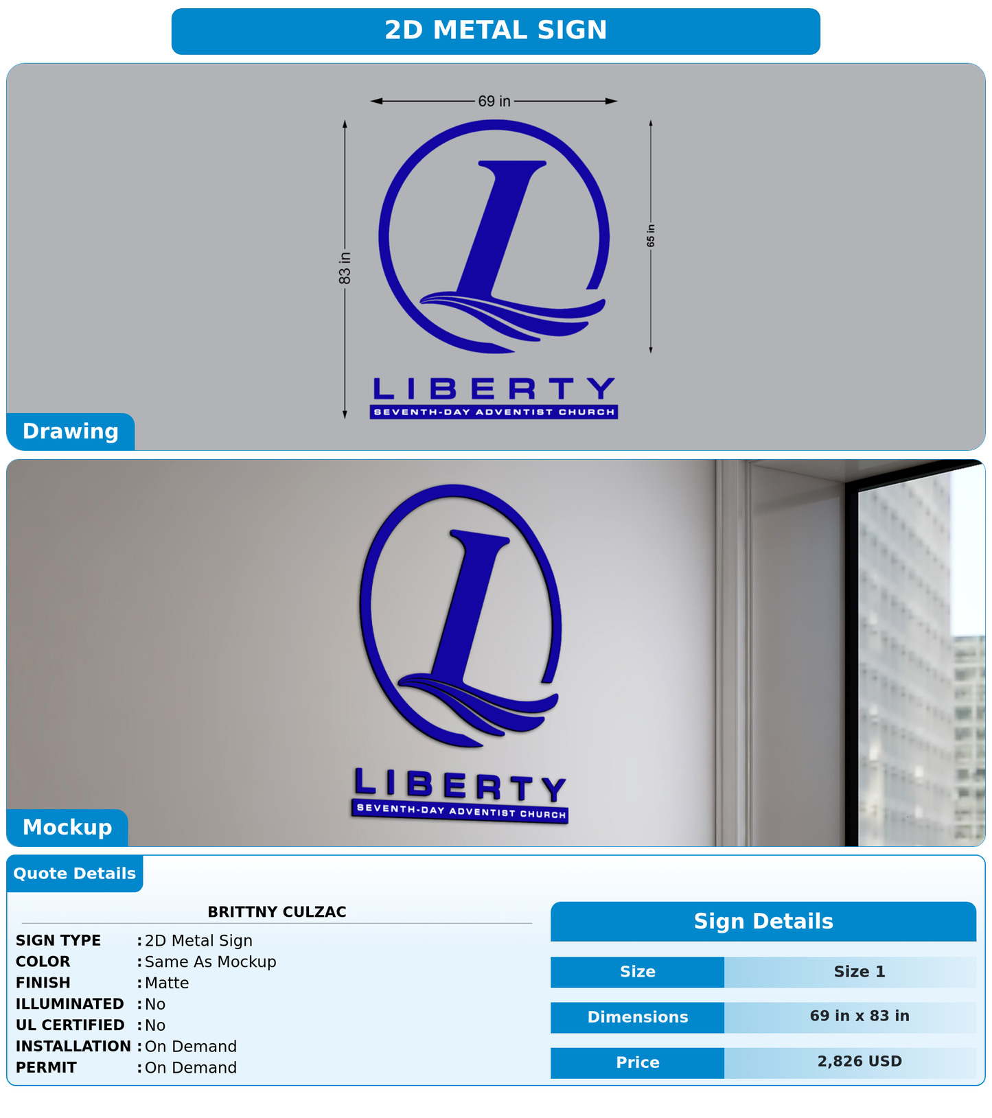 CUSTOM MOCKUP SIGN FOR Brittny Culzac