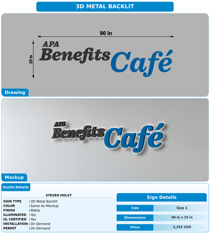 CUSTOM MOCKUP SIGN FOR STEVEN HOLST