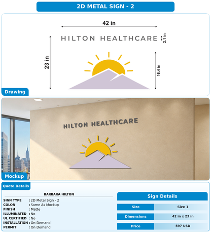 CUSTOM MOCKUP SIGN FOR Barbara Hilton