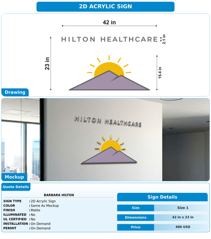 CUSTOM MOCKUP SIGN FOR Barbara Hilton