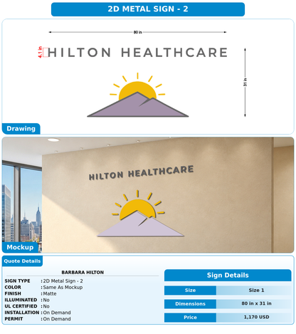 CUSTOM MOCKUP SIGN FOR Barbara Hilton
