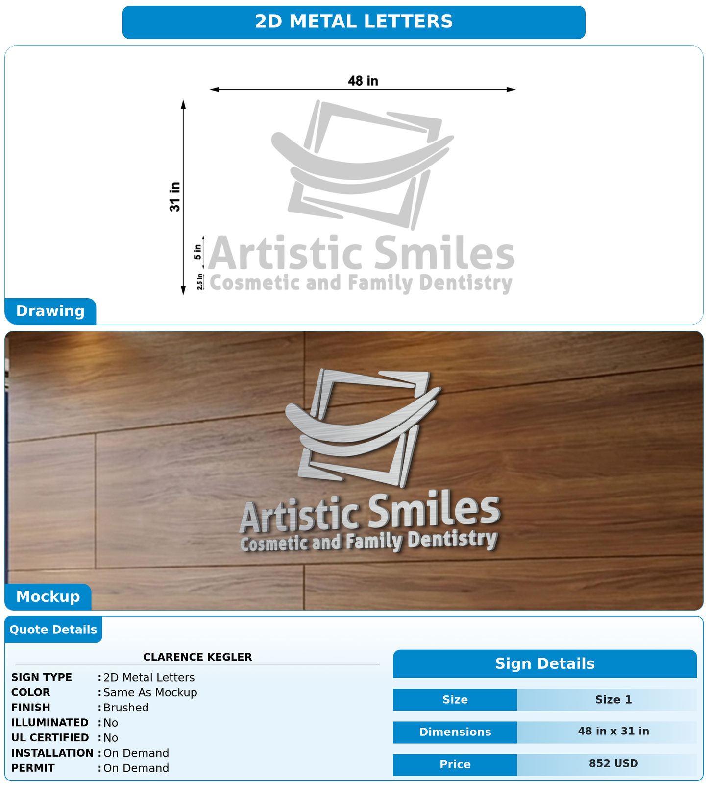 CUSTOM MOCKUP SIGN FOR Clarence Kegler