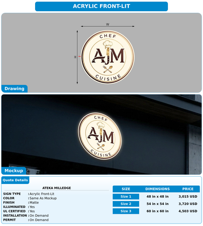 CUSTOM MOCKUP SIGN FOR Ateka Milledge