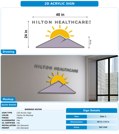 CUSTOM MOCKUP SIGN FOR Barbara Hilton