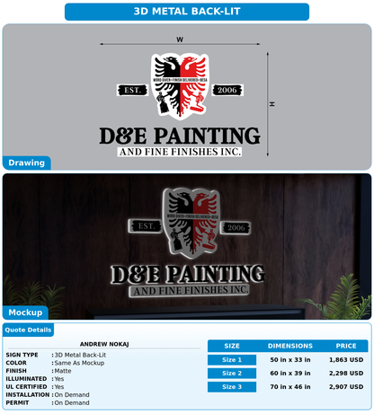 CUSTOM MOCKUP SIGN FOR Andrew Nokaj
