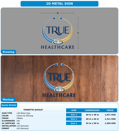 CUSTOM MOCKUP SIGN FOR Tonnetta Quigley